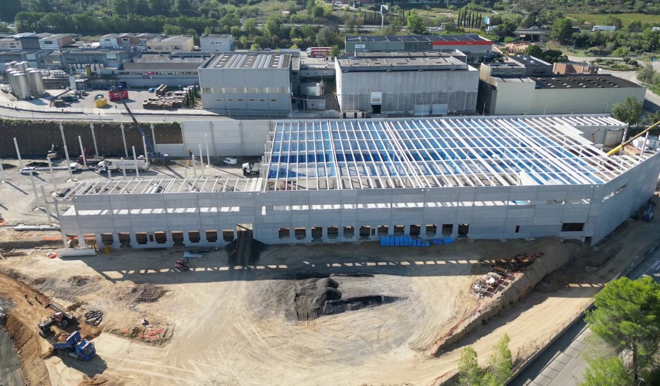 La estructura de una nave industrial