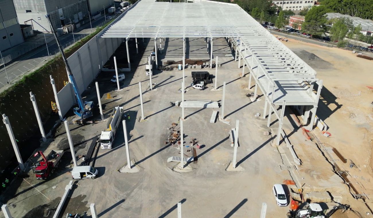 Componentes de la estructura de una nave industrial